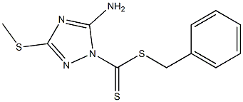 5-Amino-3-(methylthio)-1H-1,2,4-triazole-1-dithiocarboxylic acid benzyl ester 구조식 이미지