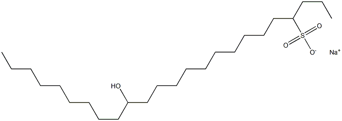 15-Hydroxytetracosane-4-sulfonic acid sodium salt Structure