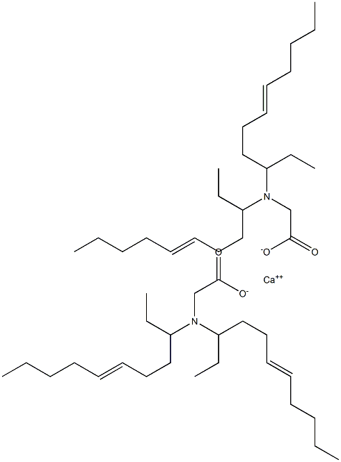 Bis[N,N-di(6-undecen-3-yl)aminoacetic acid]calcium salt Structure