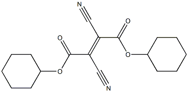 (E)-2,3-Dicyano-2-butenedioic acid dicyclohexyl ester Structure