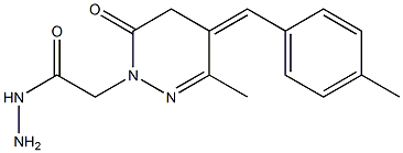 2-[[6-Methyl-5-(4-methylbenzylidene)-3-oxo-2,3,4,5-tetrahydropyridazin]-2-yl]acetohydrazide Structure