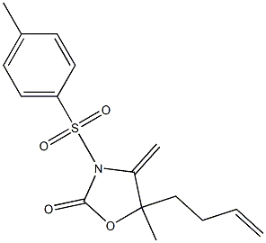 4-Methylene-3-(4-methylphenylsulfonyl)-5-(3-butenyl)-5-methyloxazolidin-2-one Structure