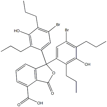 1,1-Bis(5-bromo-3-hydroxy-2,4-dipropylphenyl)-1,3-dihydro-3-oxoisobenzofuran-4-carboxylic acid Structure