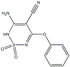 3-Amino-4-cyano-5-phenoxy-2H-1,2,6-thiadiazine 1,1-dioxide 구조식 이미지