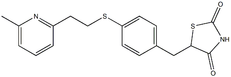 5-[4-[2-(6-Methylpyridin-2-yl)ethylthio]benzyl]thiazolidine-2,4-dione Structure