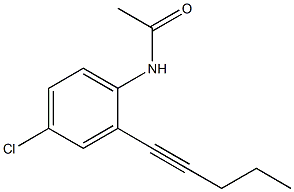 N-[4-Chloro-2-(1-pentynyl)phenyl]acetamide Structure