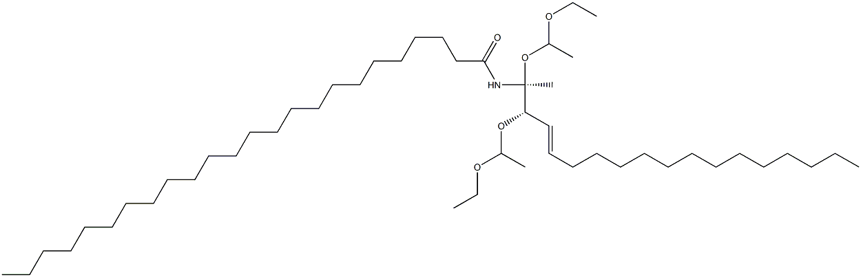 N-[(1S,2S)-1-(1-Ethoxyethoxy)methyl-2-(1-ethoxyethoxy)-3-heptadecenyl]tetracosanamide 구조식 이미지