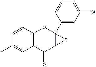2,3-Epoxy-2,3-dihydro-5'-chloro-6-methylflavone 구조식 이미지