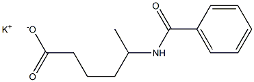 5-Benzoylaminohexanoic acid potassium salt 구조식 이미지