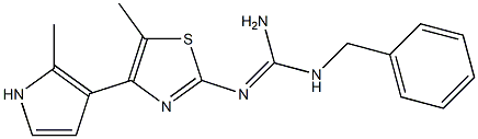 N-[Amino(benzylamino)methylene]-4-(2-methyl-1H-pyrrole-3-yl)-5-methylthiazole-2-amine Structure