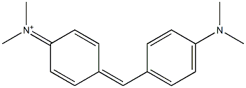 N,N-Dimethyl-4-[4-(dimethylamino)benzylidene]-2,5-cyclohexadiene-1-ylideneiminium 구조식 이미지