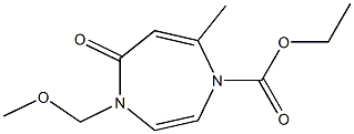 4,5-Dihydro-4-methoxymethyl-7-methyl-5-oxo-1H-1,4-diazepine-1-carboxylic acid ethyl ester 구조식 이미지