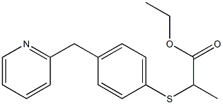 2-[[4-[(2-Pyridinyl)methyl]phenyl]thio]propionic acid ethyl ester Structure