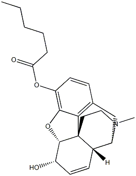 Morphine 3-hexanoate Structure