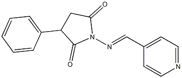 2-Phenyl-N-(4-pyridylmethyleneamino)succinimide 구조식 이미지