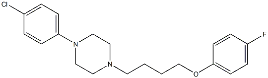 1-(4-Chlorophenyl)-4-[4-(4-fluorophenoxy)butyl]piperazine 구조식 이미지