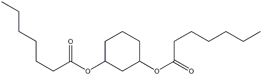 Diheptanoic acid 1,3-cyclohexanediyl ester Structure