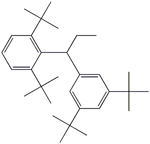 1-(2,6-Di-tert-butylphenyl)-1-(3,5-di-tert-butylphenyl)propane 구조식 이미지