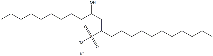 10-Hydroxytricosane-12-sulfonic acid potassium salt 구조식 이미지