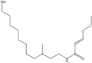 N-[2-[N-(8-Hydroxyoctyl)-N-methylamino]ethyl]-2-hexenamide 구조식 이미지