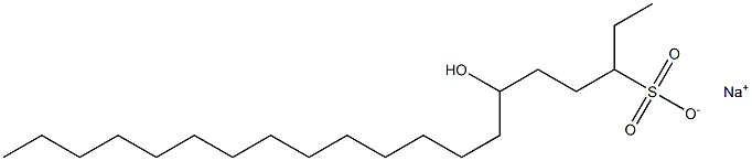 6-Hydroxyicosane-3-sulfonic acid sodium salt 구조식 이미지