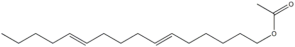 Acetic acid [(6E,11E)-6,11-hexadecadienyl] ester 구조식 이미지