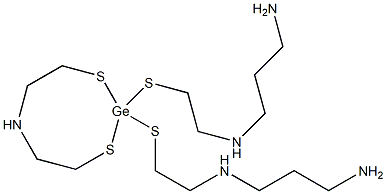1,1-Bis[2-[(3-aminopropyl)amino]ethylthio]-2,8-dithia-5-aza-1-germacyclooctane 구조식 이미지