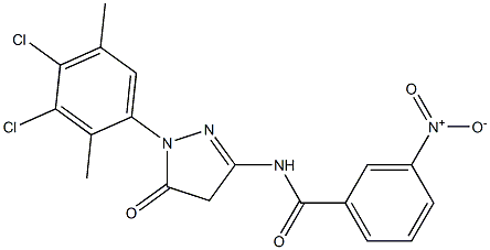 1-(3,4-Dichloro-2,5-dimethylphenyl)-3-(3-nitrobenzoylamino)-5(4H)-pyrazolone Structure