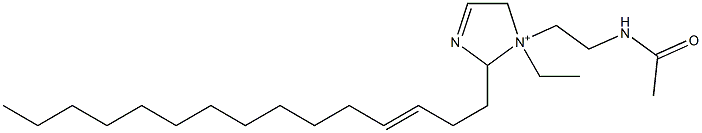 1-[2-(Acetylamino)ethyl]-1-ethyl-2-(3-pentadecenyl)-3-imidazoline-1-ium 구조식 이미지