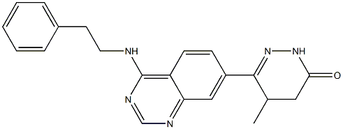 4,5-Dihydro-5-methyl-6-(4-phenethylaminoquinazolin-7-yl)pyridazin-3(2H)-one 구조식 이미지