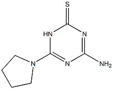 4-Amino-6-(1-pyrrolidinyl)-1,3,5-triazine-2(1H)-thione Structure