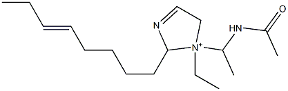 1-[1-(Acetylamino)ethyl]-1-ethyl-2-(5-octenyl)-3-imidazoline-1-ium 구조식 이미지