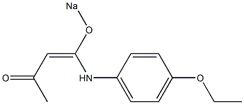 4-[(p-Ethoxyphenyl)amino]-4-sodiooxy-3-buten-2-one Structure