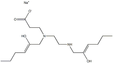 3-[N-(2-Hydroxy-2-hexenyl)-N-[2-(2-hydroxy-2-hexenylamino)ethyl]amino]propionic acid sodium salt Structure