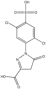 1-(2,5-Dichloro-4-sulfophenyl)-4,5-dihydro-5-oxo-1H-pyrazole-3-carboxylic acid Structure