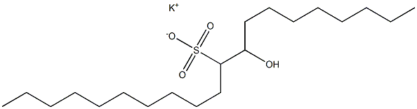 9-Hydroxyicosane-10-sulfonic acid potassium salt Structure