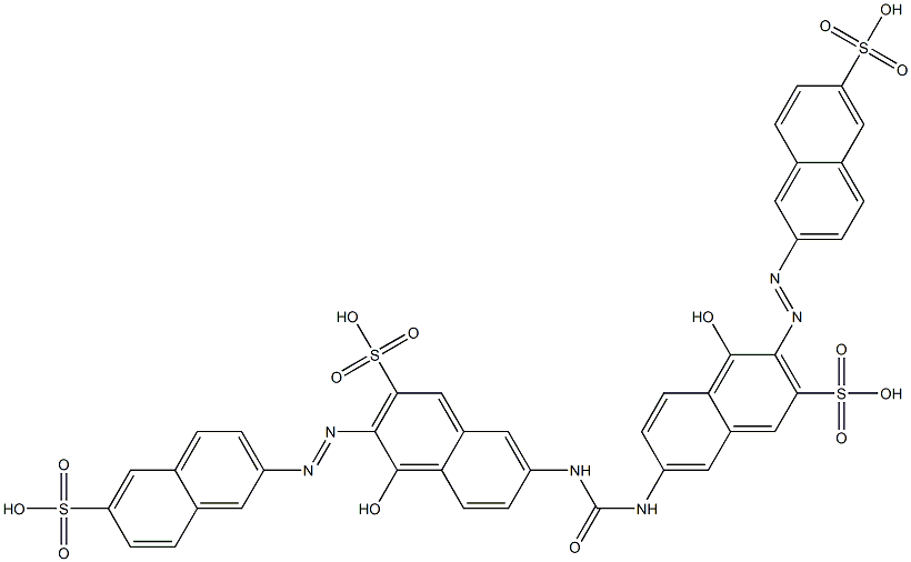 7,7'-(Carbonylbisimino)bis[4-hydroxy-3-[(6-sulfo-2-naphtyl)azo]-2-naphthalenesulfonic acid] Structure