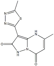 5-Methyl-3-(5-methyl-1,3,4-thiadiazol-2-yl)pyrazolo[1,5-a]pyrimidine-2,7(1H,4H)-dione Structure