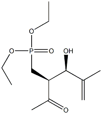 [(2S,3R)-2-Acetyl-3-hydroxy-4-methyl-4-pentenyl]phosphonic acid diethyl ester Structure