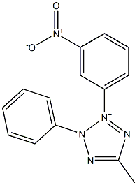 3-(m-Nitrophenyl)-5-methyl-2-phenyl-2H-tetrazol-3-ium Structure