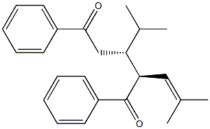 (2S,3R)-3-(1-Methylethyl)-2-(2-methyl-1-propenyl)-1,5-diphenyl-1,5-pentanedione 구조식 이미지