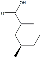 [R,(-)]-4-Methyl-2-methylenehexanoic acid 구조식 이미지