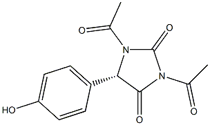 (5S)-1,3-Diacetyl-5-(4-hydroxyphenyl)-2,4-imidazolidinedione Structure