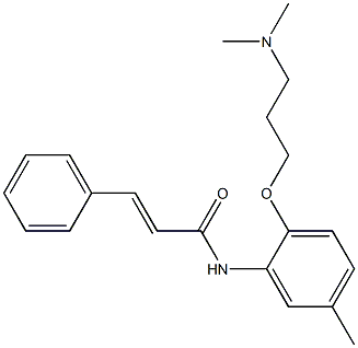 N-[2-[3-(Dimethylamino)propoxy]-5-methylphenyl]-3-phenylpropenamide 구조식 이미지