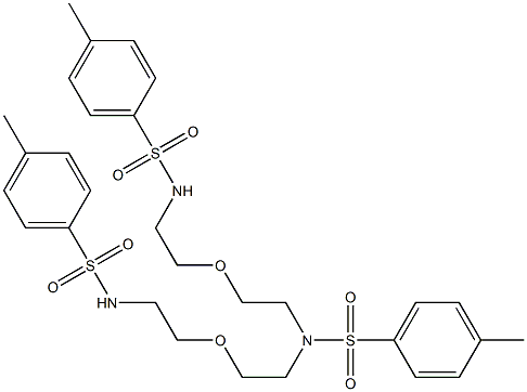 N,N'-[6-(4-Methylphenylsulfonyl)-3,9-dioxa-6-azaundecane-1,11-diyl]bis(4-methylbenzenesulfonamide) 구조식 이미지