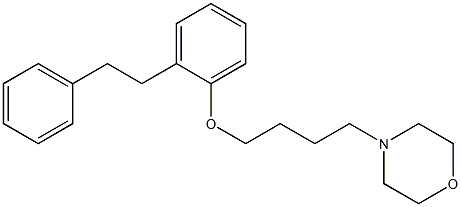 4-[4-[2-(2-Phenylethyl)phenoxy]butyl]morpholine 구조식 이미지