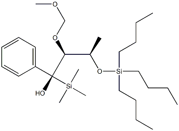 (1R,2S,3R)-2-Methoxymethoxy-1-phenyl-3-tributylsiloxy-1-trimethylsilyl-1-butanol 구조식 이미지