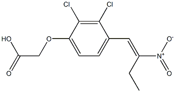 [2,3-Dichloro-4-(2-ethyl-2-nitroethenyl)phenoxy]acetic acid 구조식 이미지