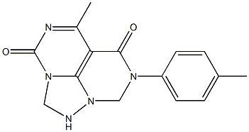 5-Methyl-7-(p-methylphenyl)-1,2,7,8-tetrahydro-3H,6H-1,2a,4,7,8a-pentaazaacenaphthylene-3,6-dione 구조식 이미지