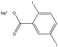2,5-Diiodobenzoic acid sodium salt Structure